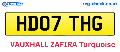 HD07THG are the vehicle registration plates.
