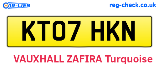 KT07HKN are the vehicle registration plates.