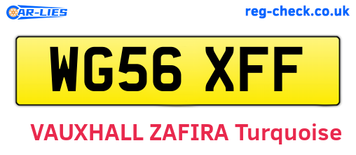 WG56XFF are the vehicle registration plates.