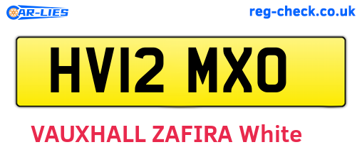 HV12MXO are the vehicle registration plates.
