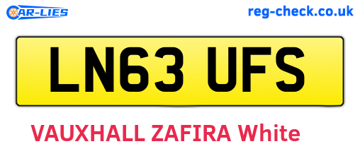 LN63UFS are the vehicle registration plates.
