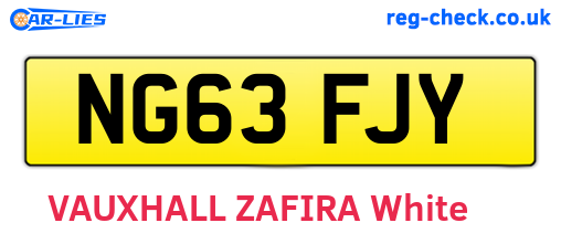 NG63FJY are the vehicle registration plates.