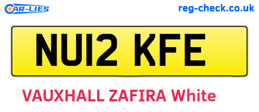 NU12KFE are the vehicle registration plates.