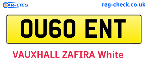 OU60ENT are the vehicle registration plates.