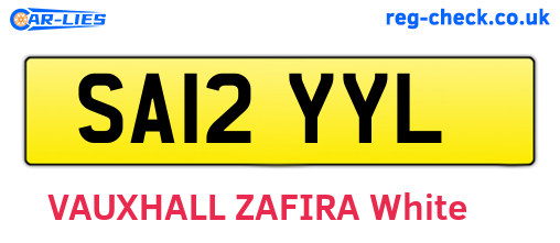 SA12YYL are the vehicle registration plates.