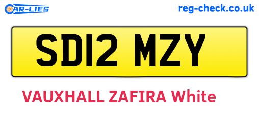SD12MZY are the vehicle registration plates.