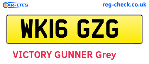 WK16GZG are the vehicle registration plates.