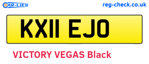 KX11EJO are the vehicle registration plates.