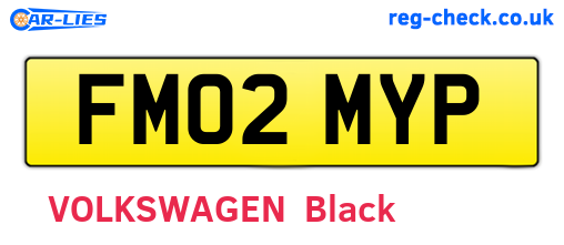 FM02MYP are the vehicle registration plates.