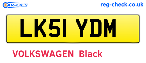 LK51YDM are the vehicle registration plates.