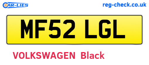MF52LGL are the vehicle registration plates.