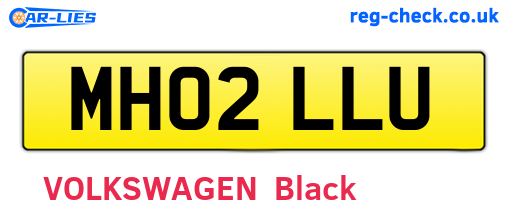 MH02LLU are the vehicle registration plates.