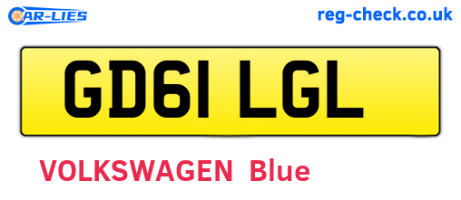 GD61LGL are the vehicle registration plates.