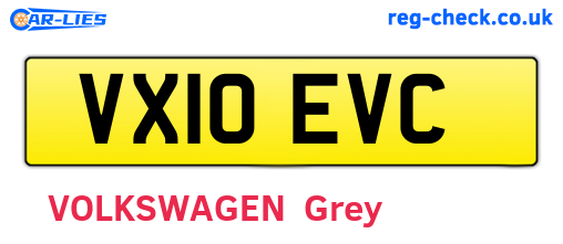 VX10EVC are the vehicle registration plates.