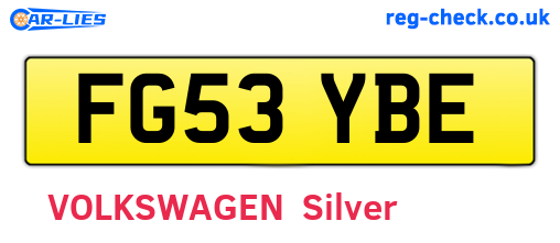 FG53YBE are the vehicle registration plates.