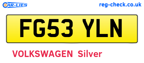 FG53YLN are the vehicle registration plates.