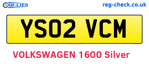 YS02VCM are the vehicle registration plates.