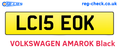 LC15EOK are the vehicle registration plates.