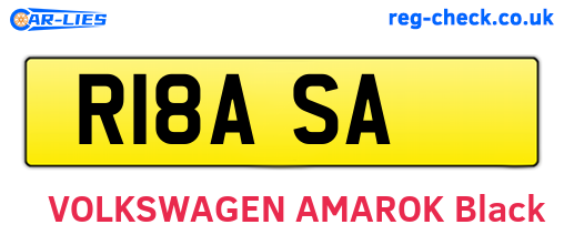 R18ASA are the vehicle registration plates.