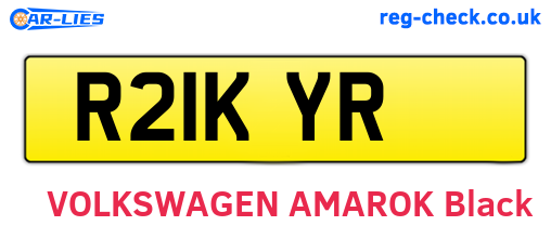 R21KYR are the vehicle registration plates.