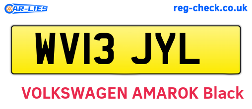 WV13JYL are the vehicle registration plates.