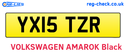 YX15TZR are the vehicle registration plates.