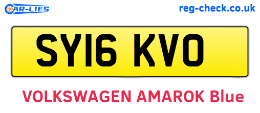 SY16KVO are the vehicle registration plates.