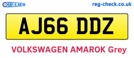AJ66DDZ are the vehicle registration plates.