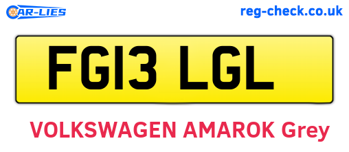 FG13LGL are the vehicle registration plates.