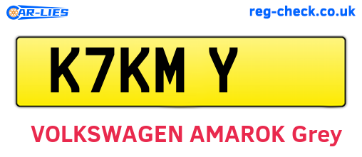 K7KMY are the vehicle registration plates.