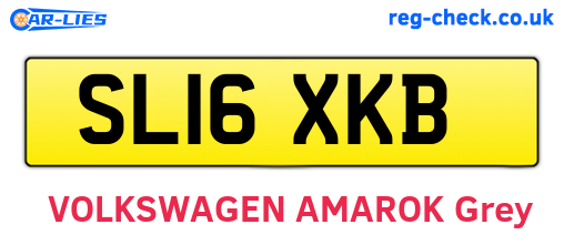 SL16XKB are the vehicle registration plates.