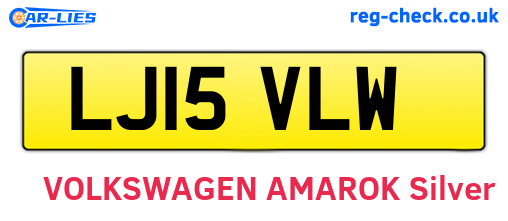 LJ15VLW are the vehicle registration plates.