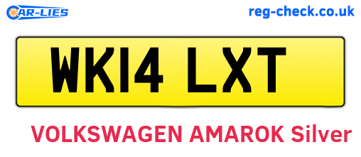 WK14LXT are the vehicle registration plates.