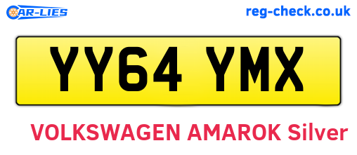 YY64YMX are the vehicle registration plates.