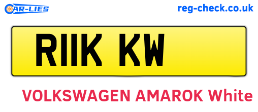 R11KKW are the vehicle registration plates.