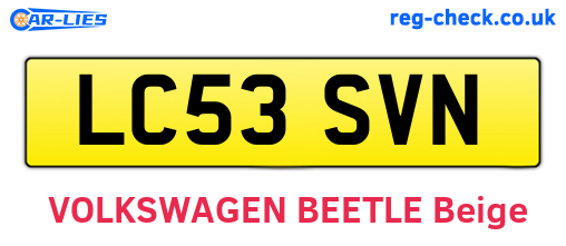 LC53SVN are the vehicle registration plates.