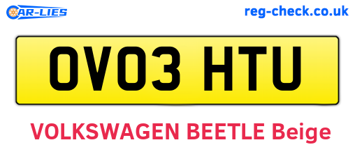 OV03HTU are the vehicle registration plates.