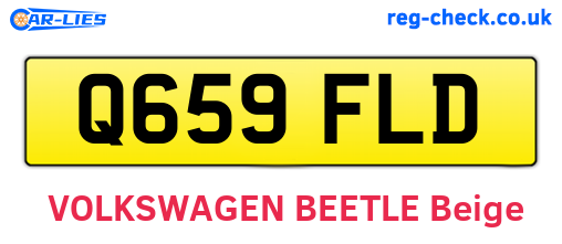 Q659FLD are the vehicle registration plates.