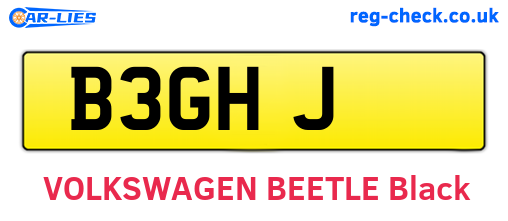 B3GHJ are the vehicle registration plates.
