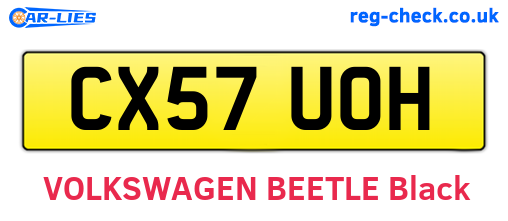 CX57UOH are the vehicle registration plates.