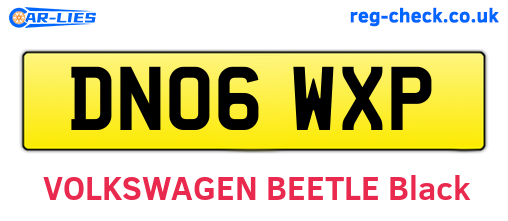 DN06WXP are the vehicle registration plates.