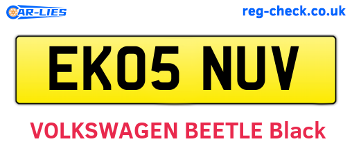 EK05NUV are the vehicle registration plates.