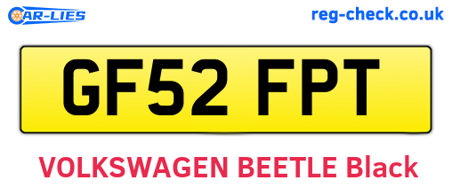 GF52FPT are the vehicle registration plates.