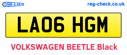 LA06HGM are the vehicle registration plates.