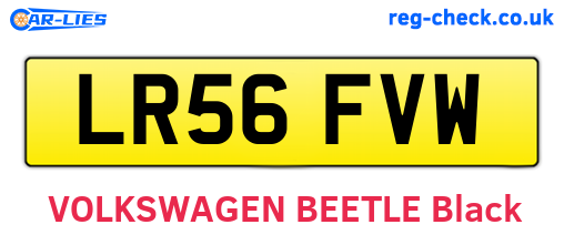 LR56FVW are the vehicle registration plates.