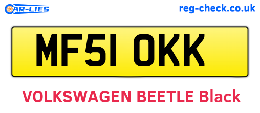 MF51OKK are the vehicle registration plates.