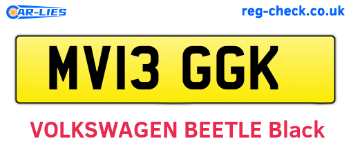 MV13GGK are the vehicle registration plates.