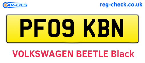 PF09KBN are the vehicle registration plates.