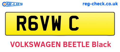 R6VWC are the vehicle registration plates.