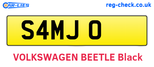 S4MJO are the vehicle registration plates.